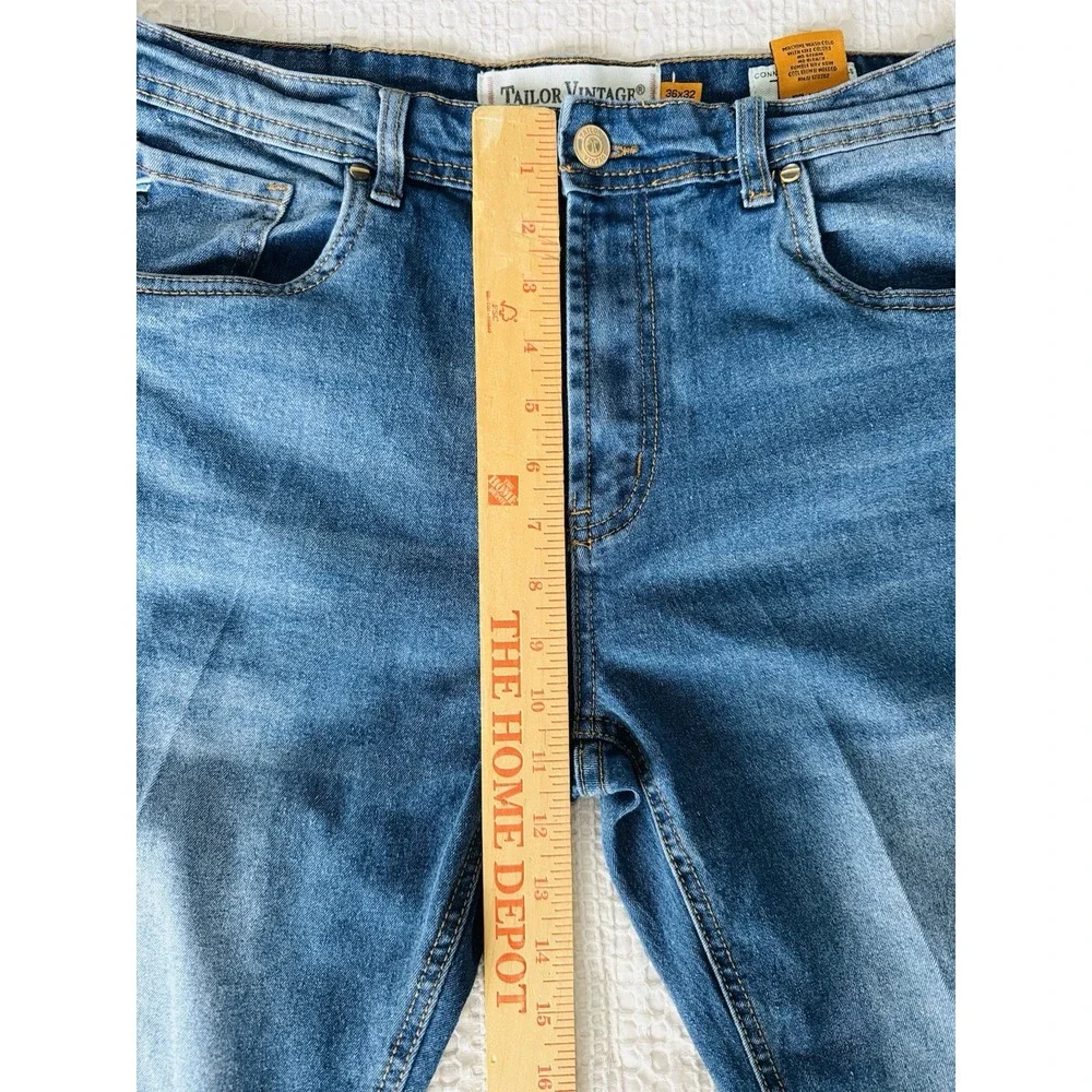 Tailor Vintage Connecticut Originals‎ Canaan Slim Stretch Jeans 36x32 Blue Mens